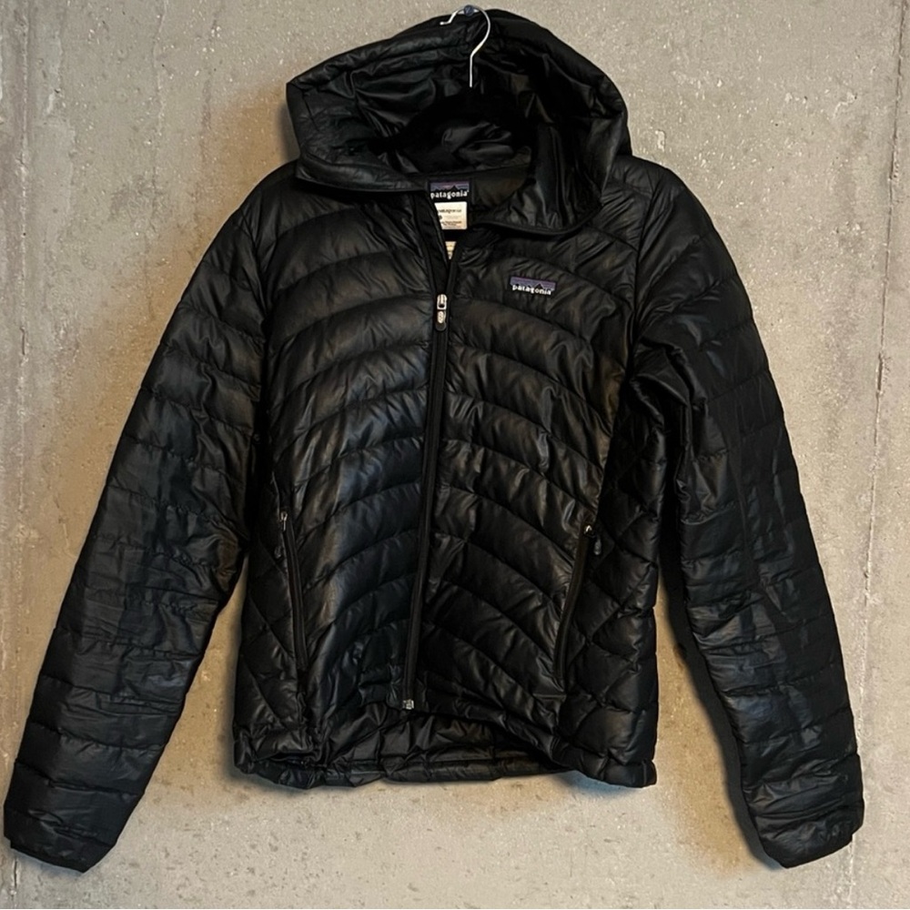 Black Patagonia Puffer Jacket with Hood